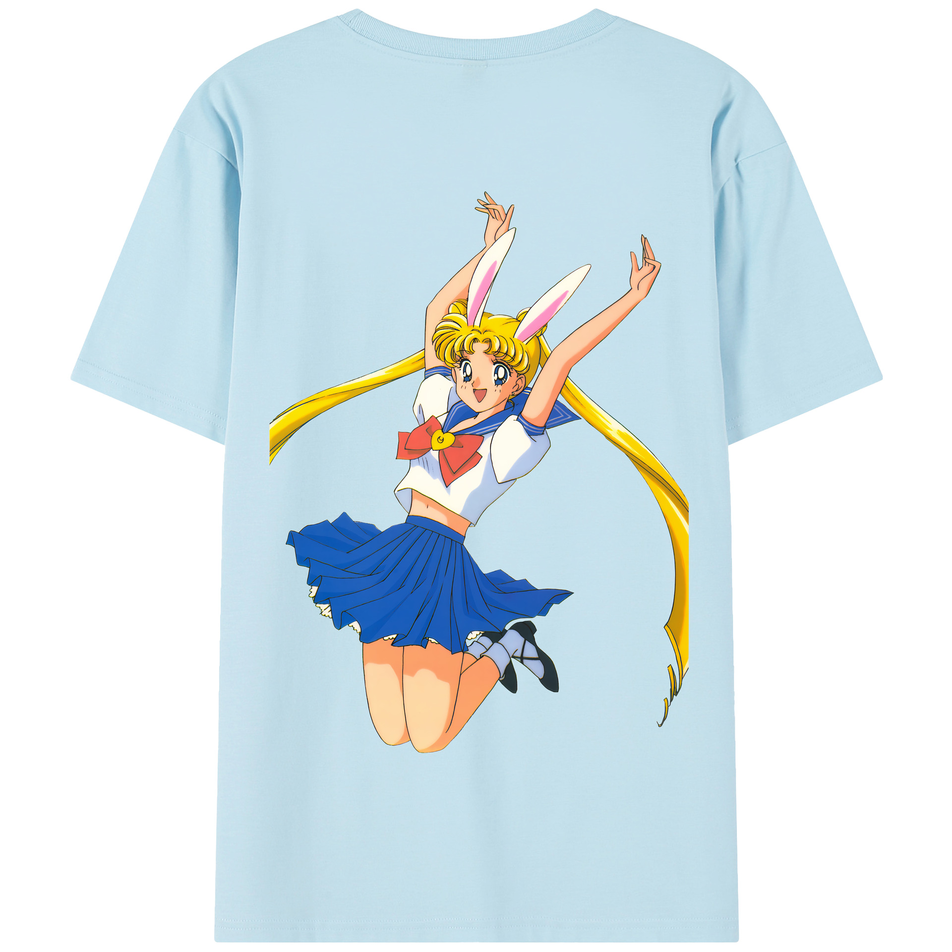 （画像用） 美少女戦士セーラームーン 愛野 美奈子 あいの みなこ Sailor Moon Aino Minako 綿100％半袖Tシャツ（背面プリント）